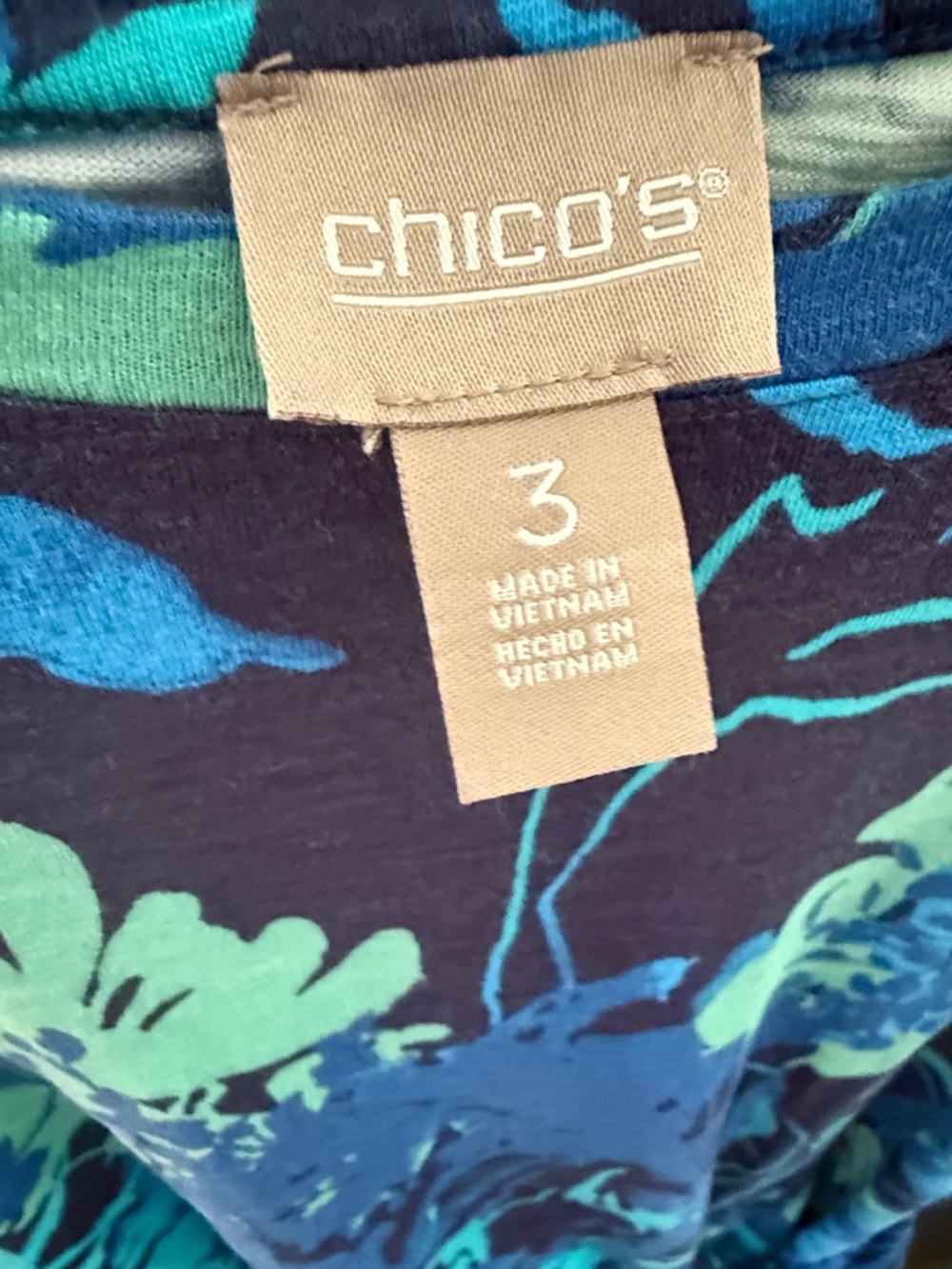 Chico's floral midi dress size 3 versatile corpcore office casual preppy resort - Picture 5 of 6